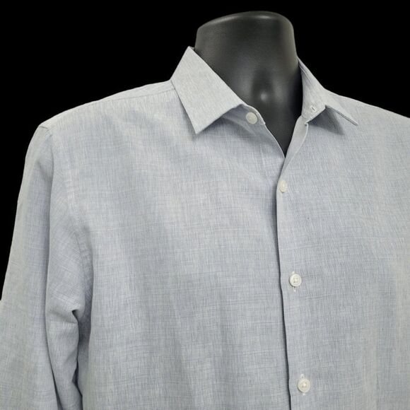 2/$20 Topman Classic Blue Buttons Down Shirt Size: Large - Picture 3 of 7